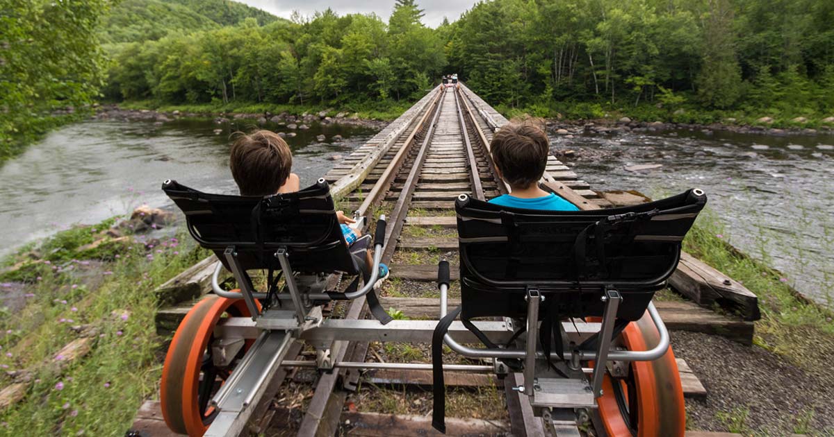 Adirondack Rail Bike with Revolution Rail Co. in North Creek NY
